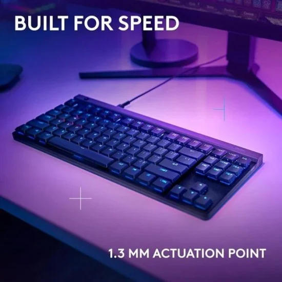 Logitech G515 TKL Wired Low Profile Gaming Keyboard (English/Arabic) - Black